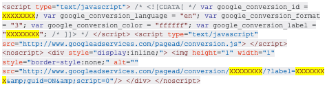 conversion JavaScript tag